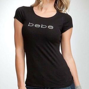 Bebe Rhinestone T-Shirt - Size S
